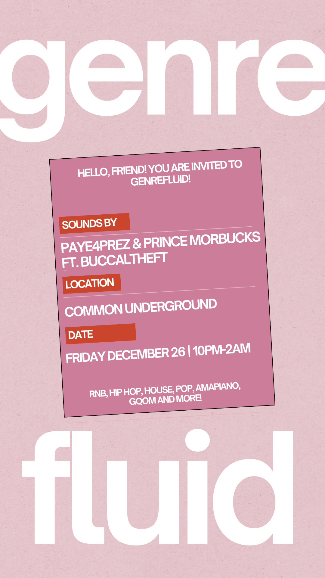 GENREFLUID @ Common/UNDRGRD