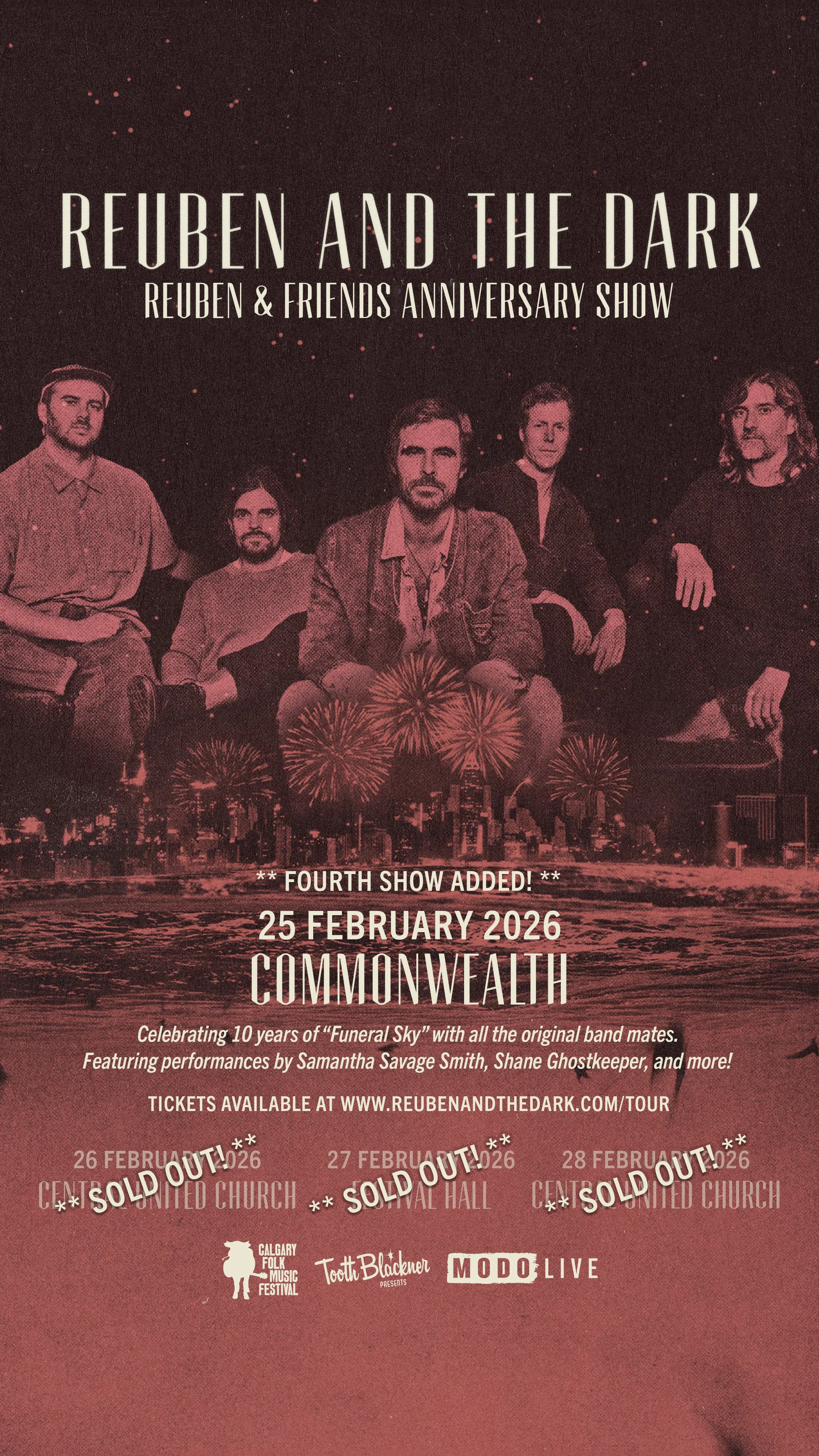 MODO-LIVE, Tooth Blackner & The Calgary Folk Music Festival presents...  REUBEN & THE DARK  w/ Special Guests