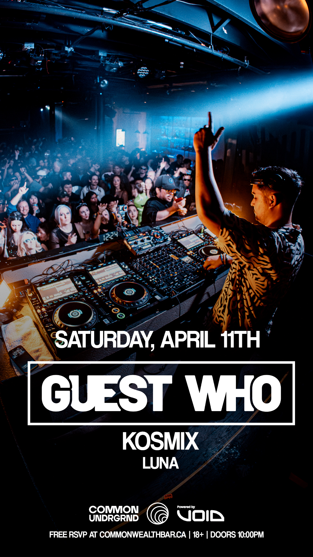CU Saturday Pres. Guest Who, Kosmix & Luna (FREE RSVP)
