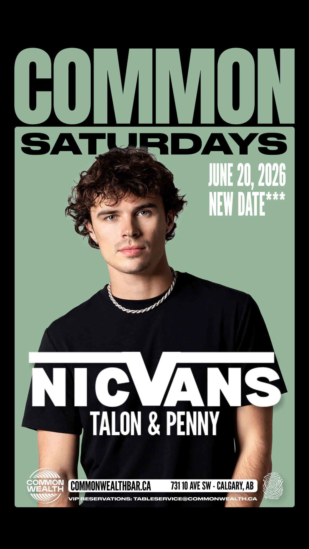 **NEW DATE** Nic Vans @ Common Saturdays