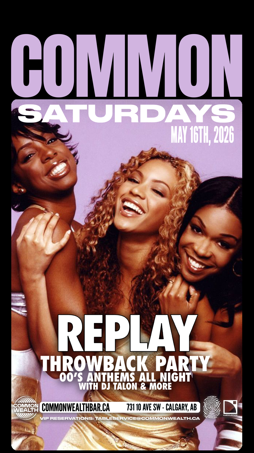 REPLAY: Throwback Party @ Common Saturdays (FREE RSVP)