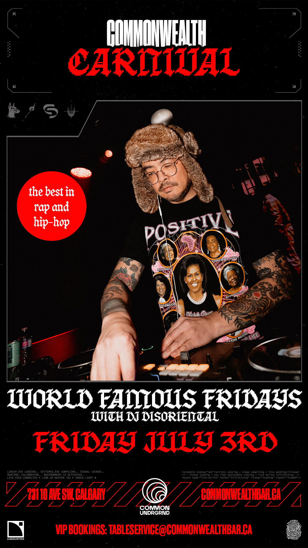 World Famous Friday: UNDRGRD Takeover (Pres. by Commonwealth Carnival)