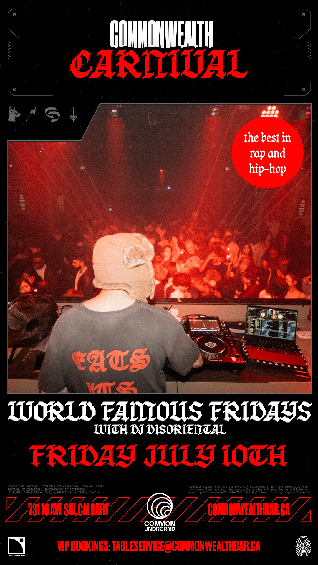 World Famous Friday: UNDRGRD Takeover (Pres. by Commonwealth Carnival)