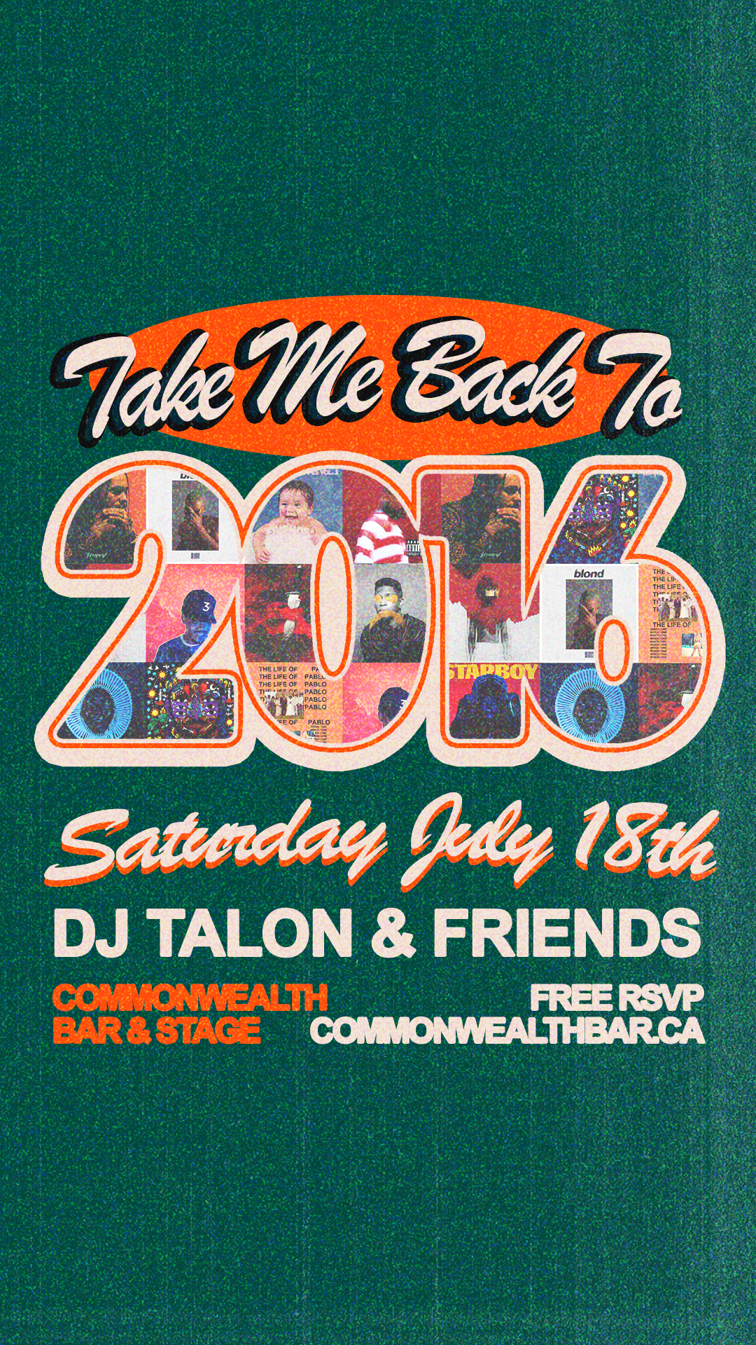 Take Me Back to 2016 2.0 (FREE RSVP)