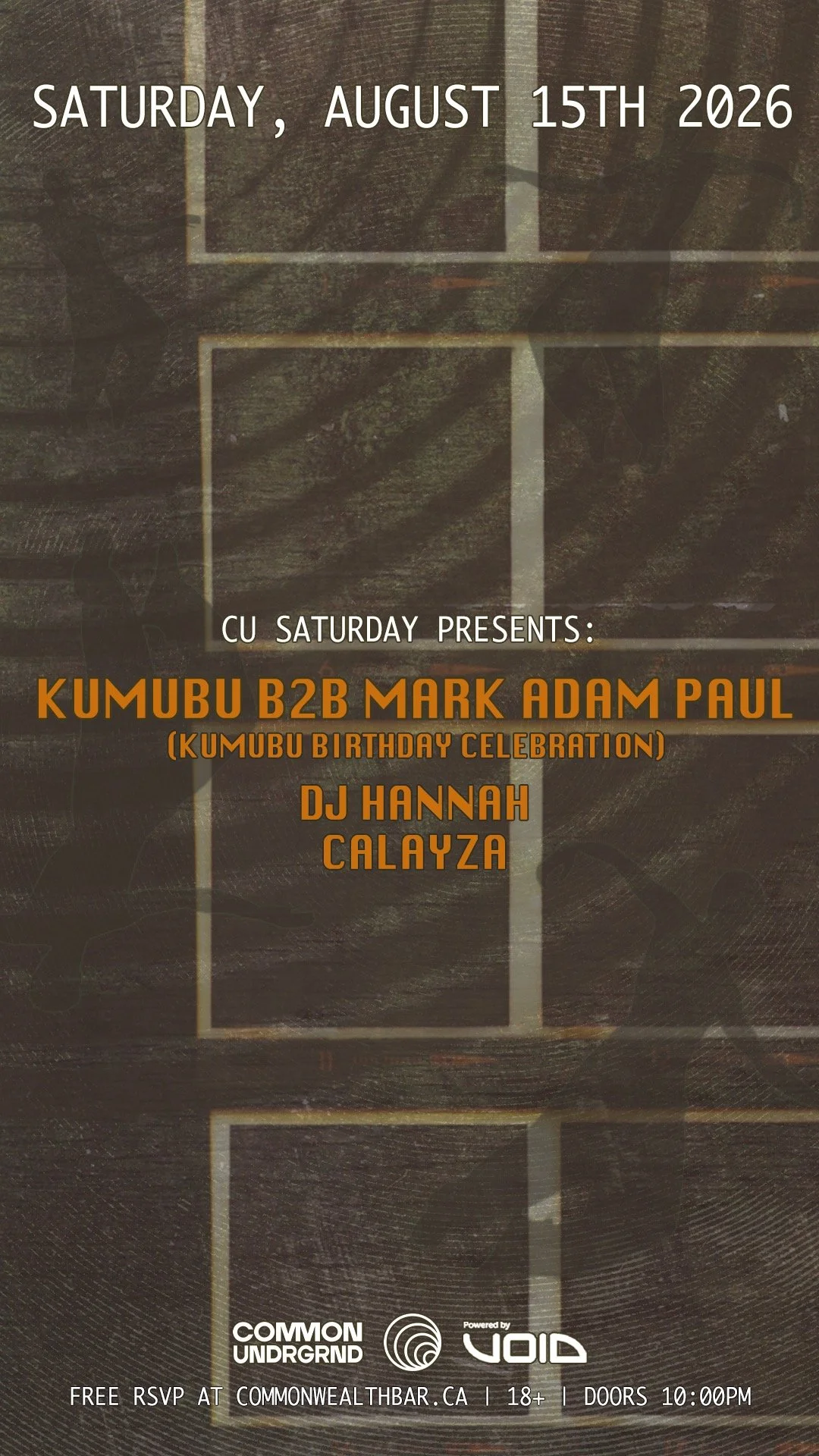CU Saturday pres. Kumubu Birthday Celebration