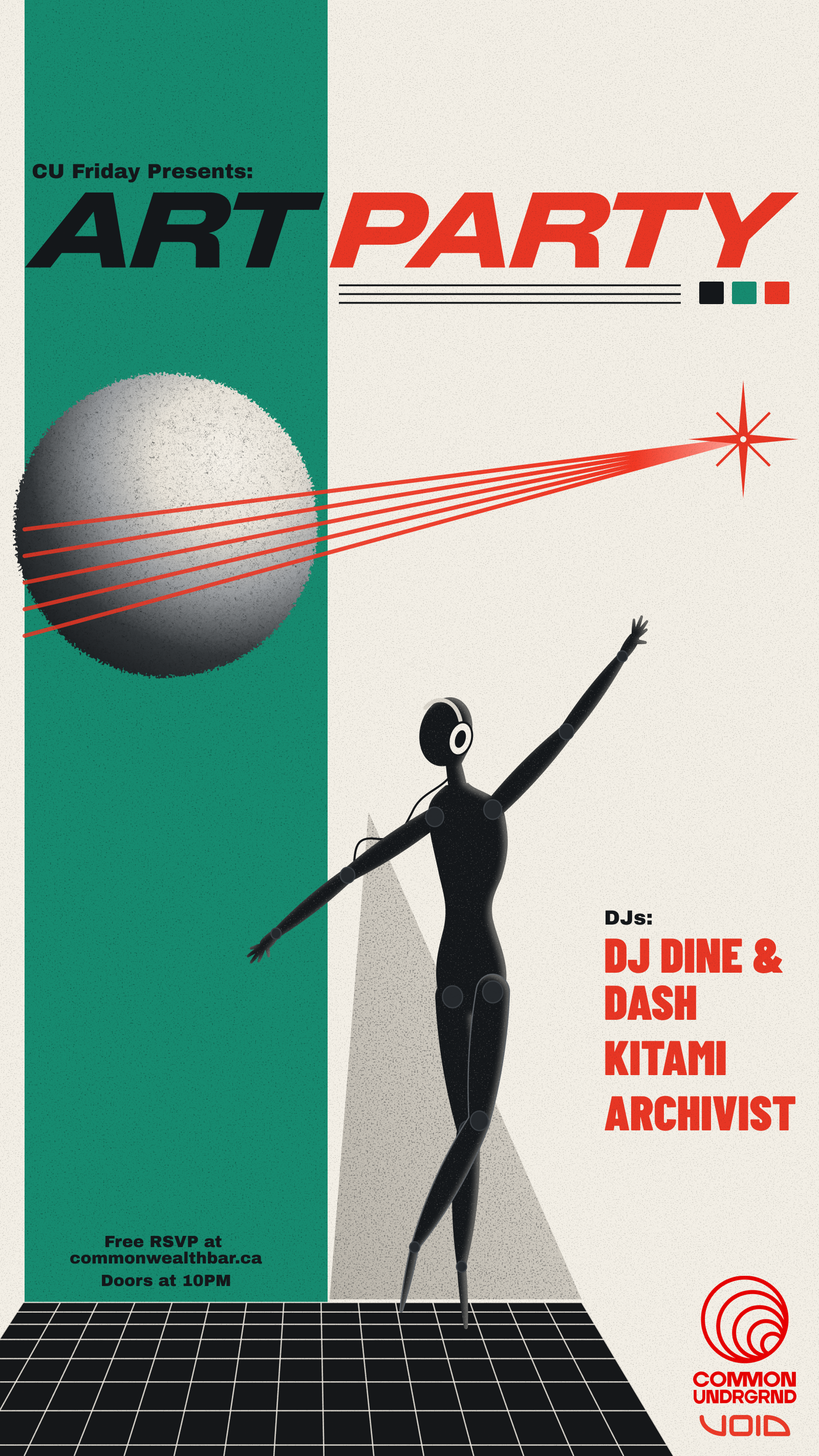 CU Friday pres. Art Party w/ DJ Dine & Dash, Kitami & Archivist