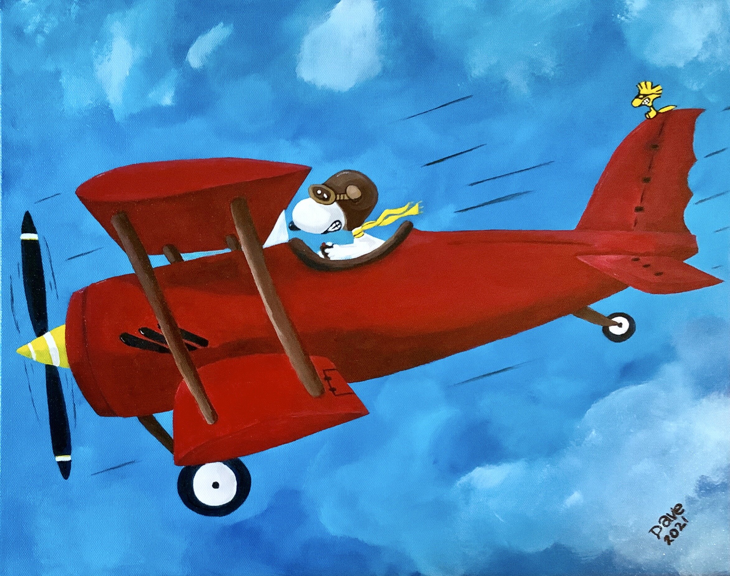 Chris’ Snoopy. Acrylic on canvas 20x16”. 