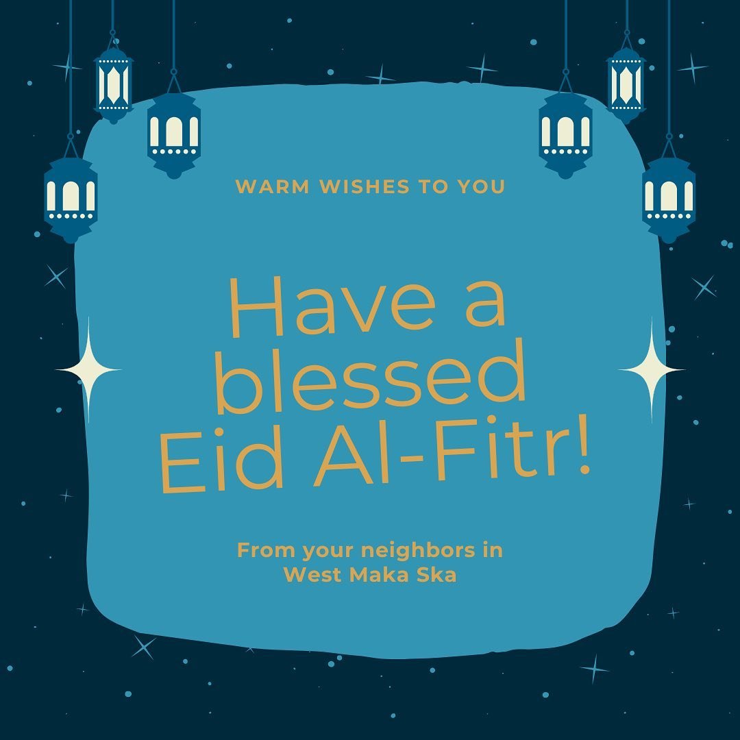 Wishing you a blessed Eid Al-Fitr from your neighbors in West Maka Ska!
&bull;
&bull;
&bull;
&bull;
&bull; #ontheedgeofeverything #westmakaska #bdemakaska #eidalfitr