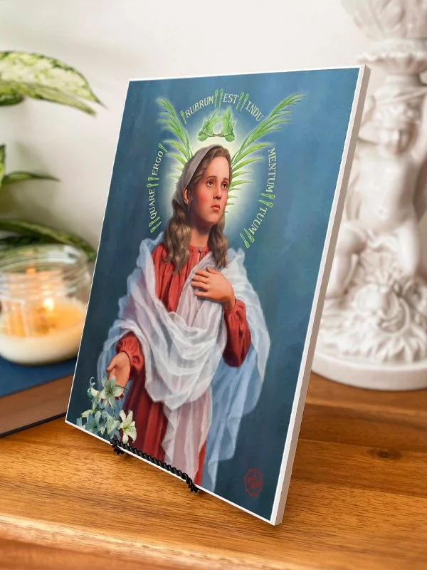 St Maria Goretti Plaque - Side.jpg