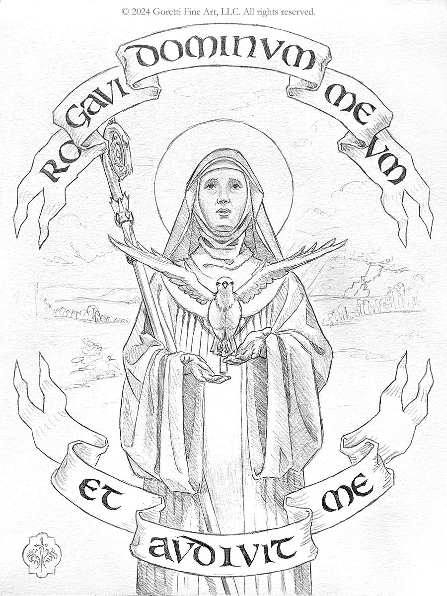 St Scholastica - Compositional Study.jpg