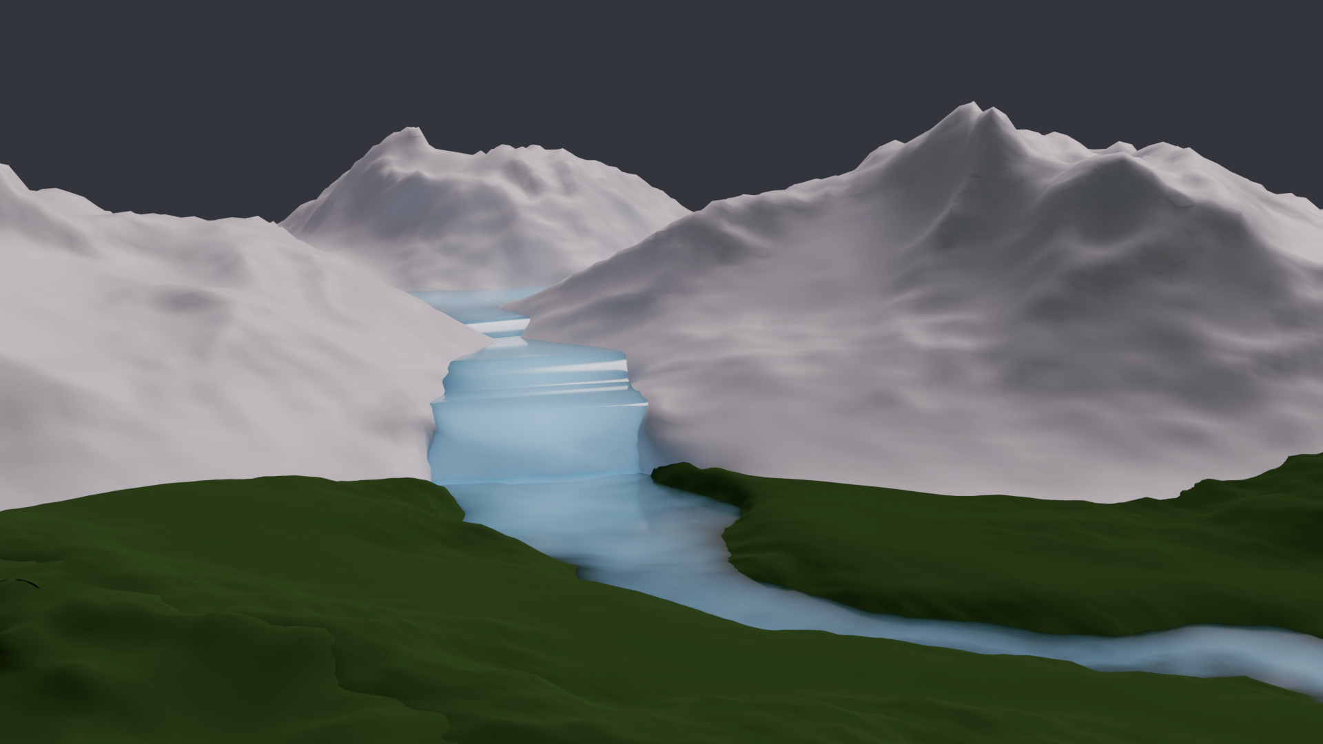 Stepped waterfall close up