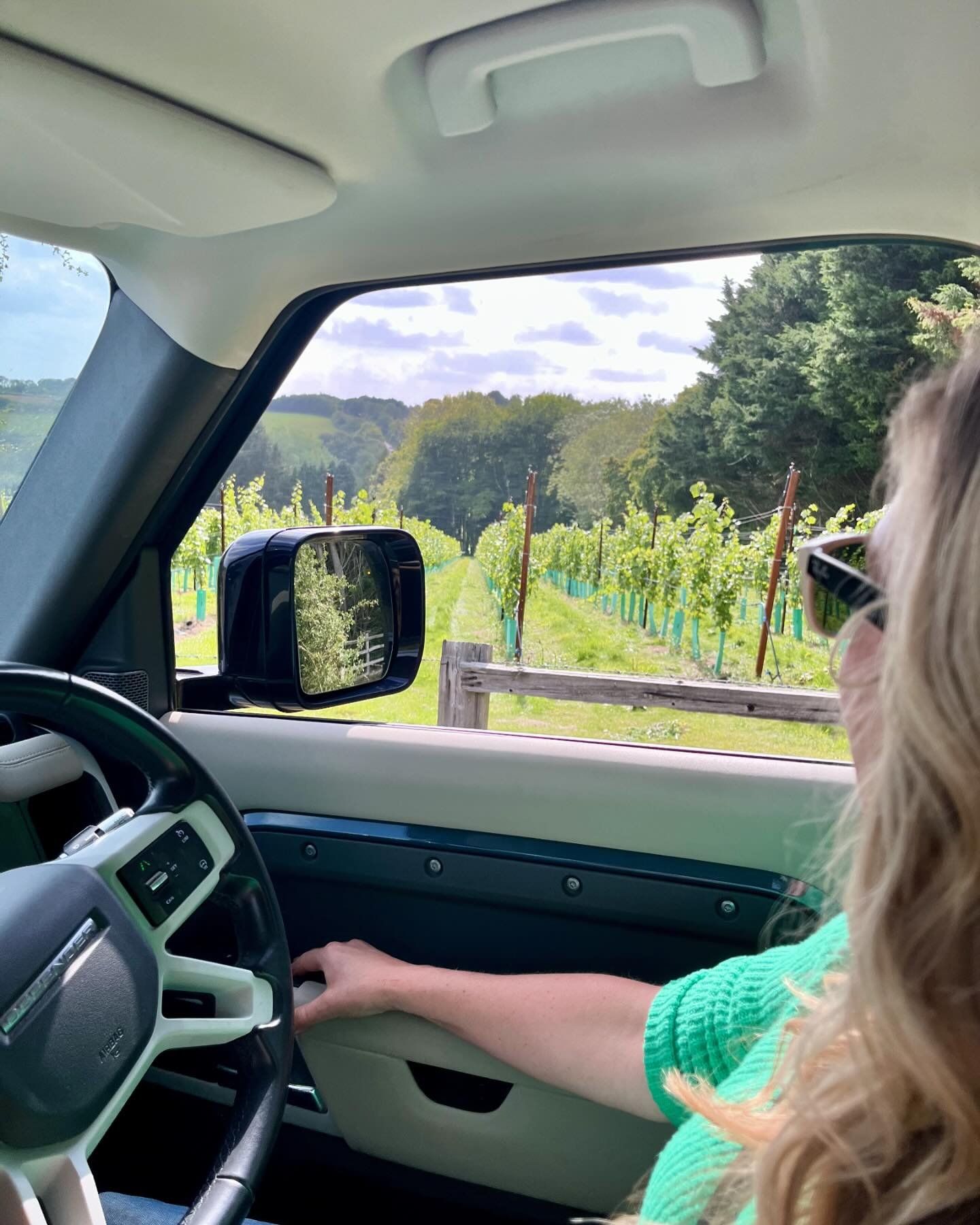 Vineyard views from the road #fossebridgevineyard #cotswolds #vineyard #defender