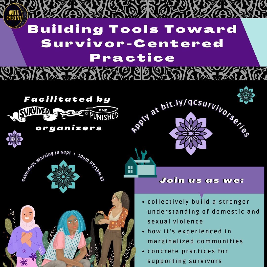 🔧Series Alert!! We are beyond thrilled to be offering a three part series with Survived &amp; Punished Organizers Hyejin and Neda. 🔨
Building Tools Toward Survivor-Centered Practice was created with the intention of offering a space to build up the