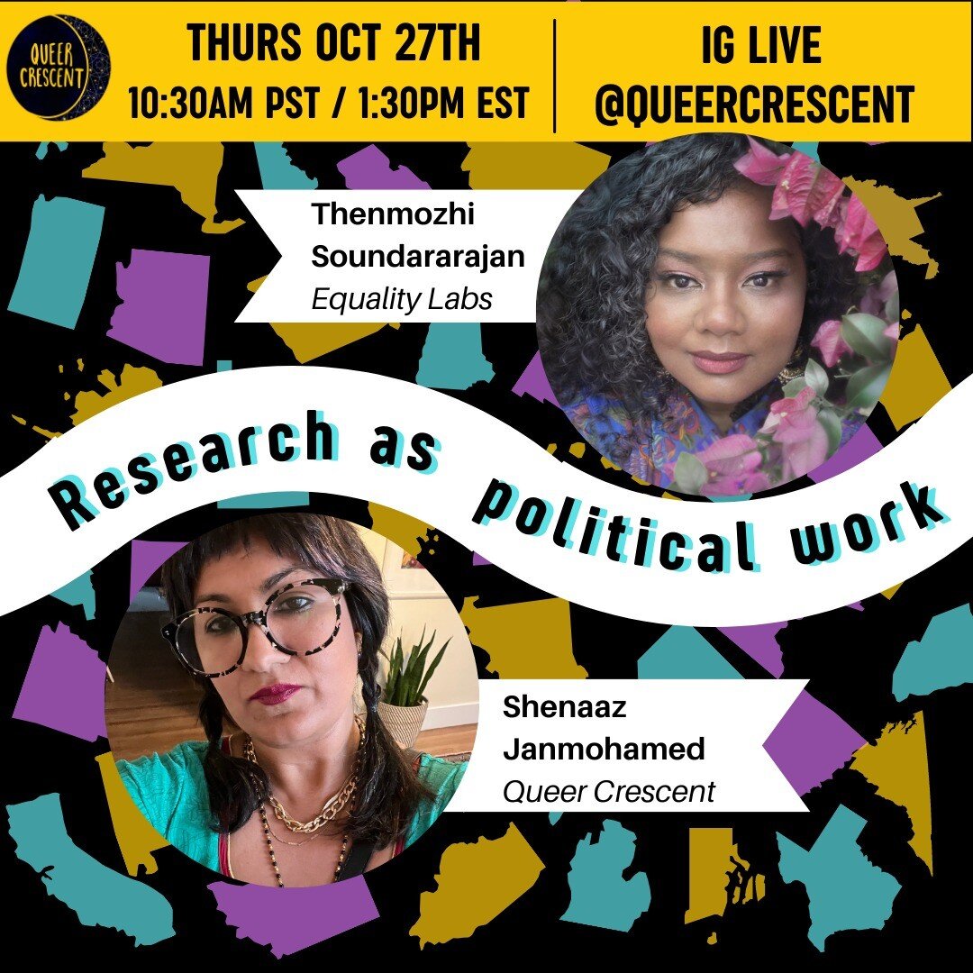 ⚡⚡ Join us on LIVE with @dalitdiva of @equalitylabs talking Research as Political Work. In 2016, Equality Labs released a report that changed South Asian leftist communities: Caste in the United States. &quot;This report came out of a community drive