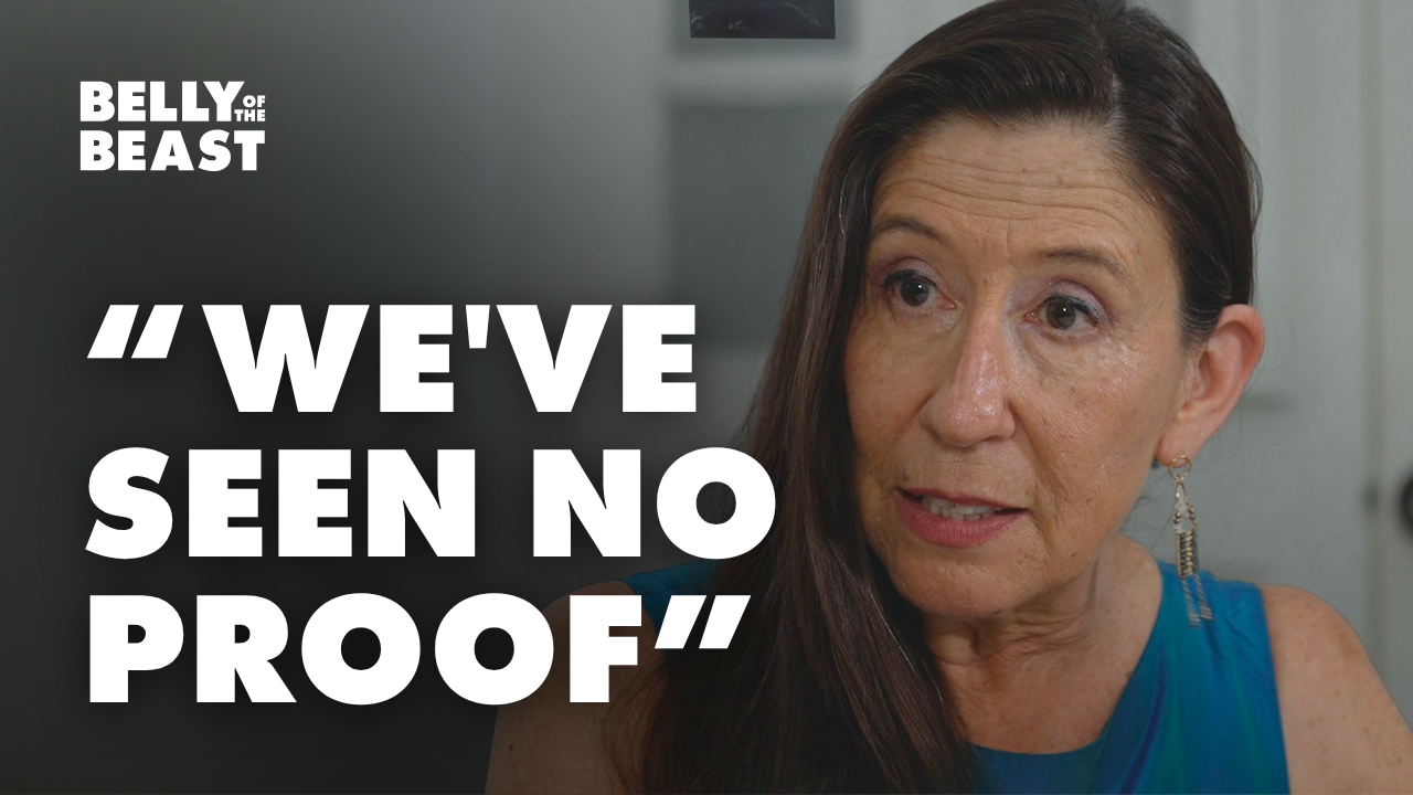 Thumbnail for a Belly of the Beast interview featuring U.S. Representative Teresa Leger Fernández with the text "We've Seen No Proof" about U.S. claims regarding Cuba.