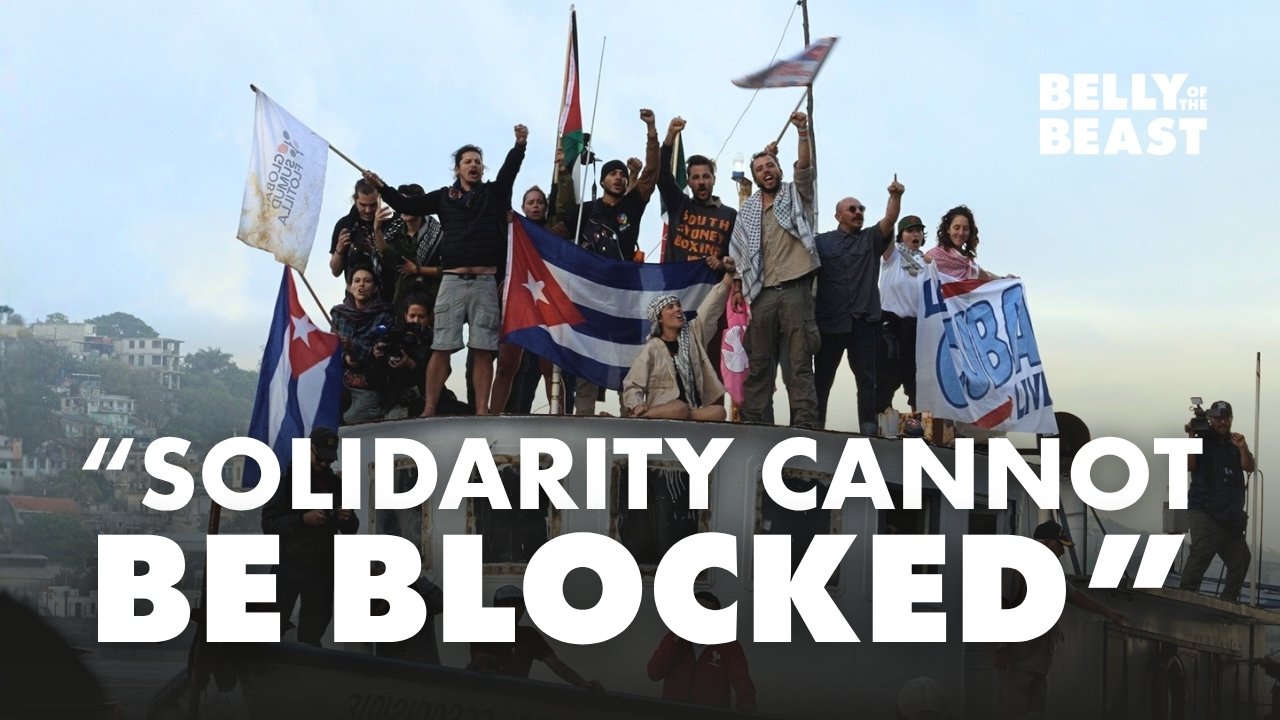 Humanitarian aid flotilla arriving in Havana Cuba