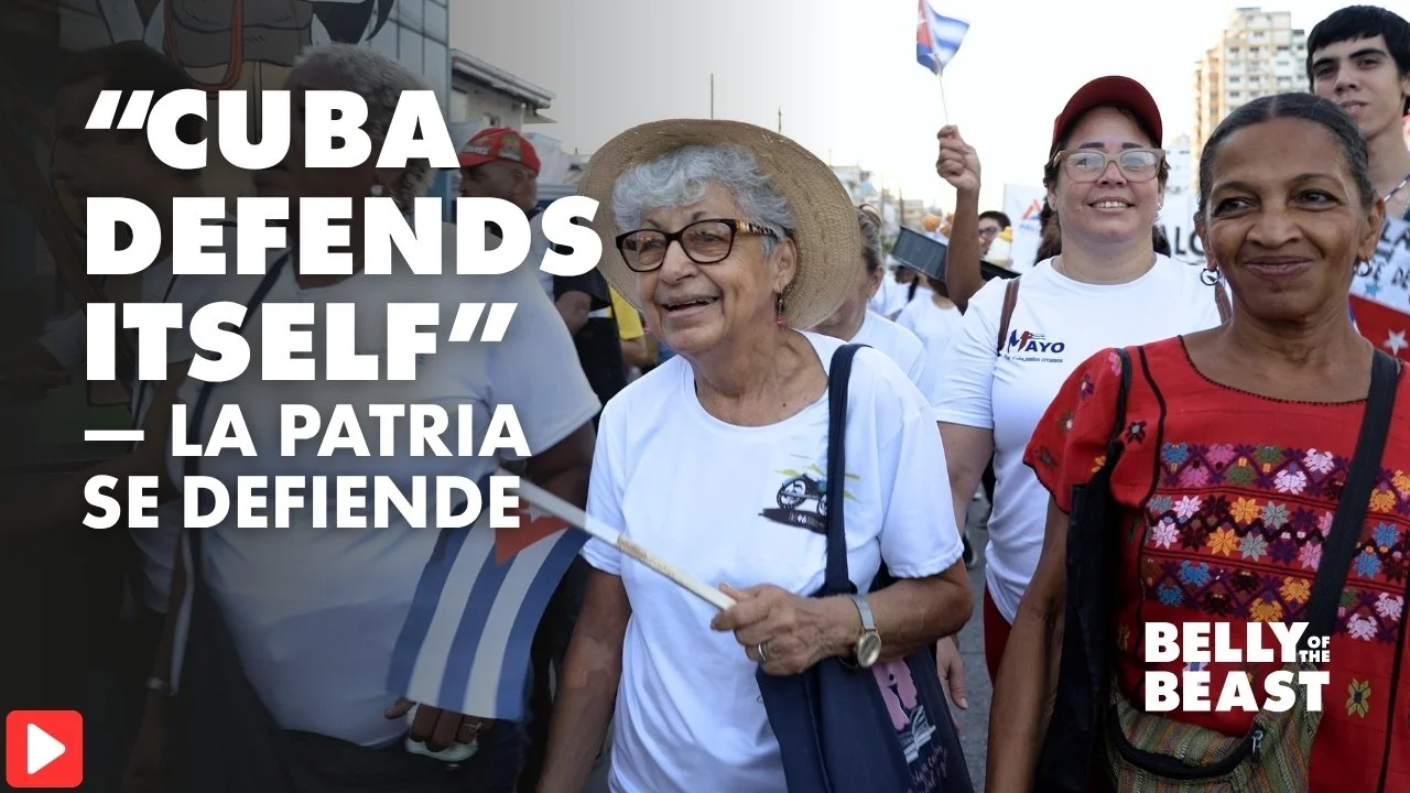 cubans in may day march in cuba