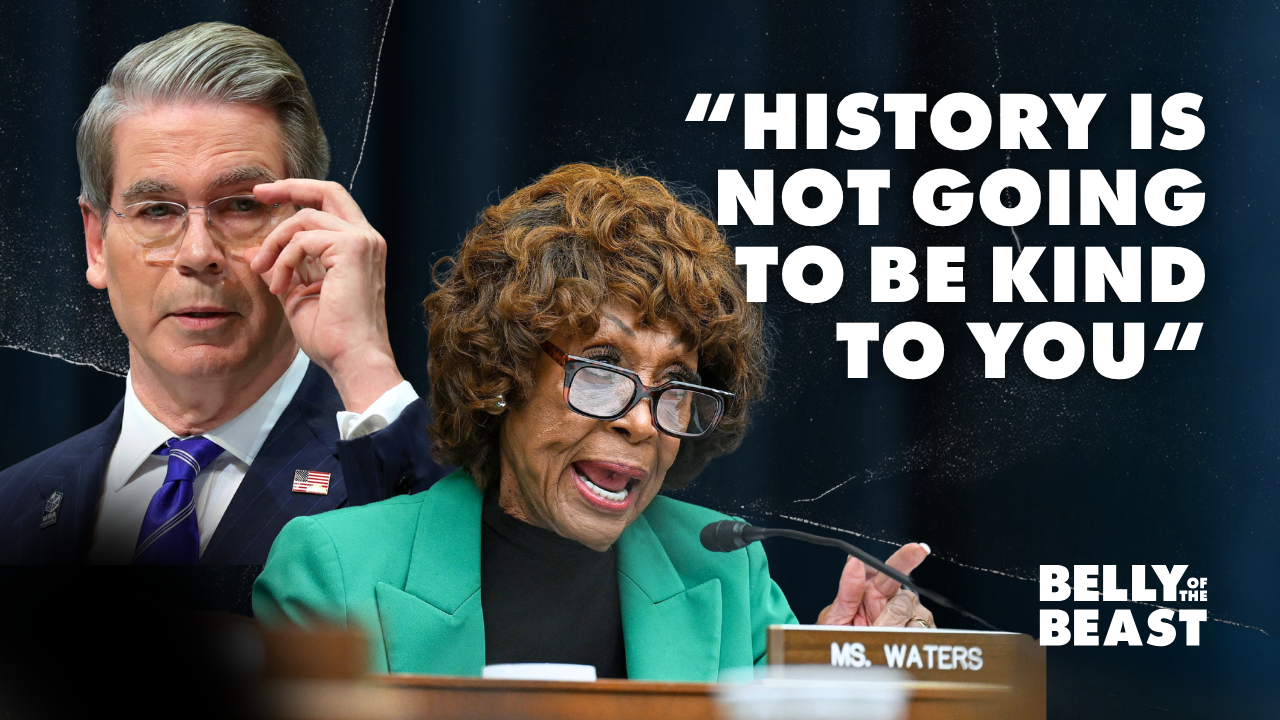 Maxine Waters and Scott Bessent