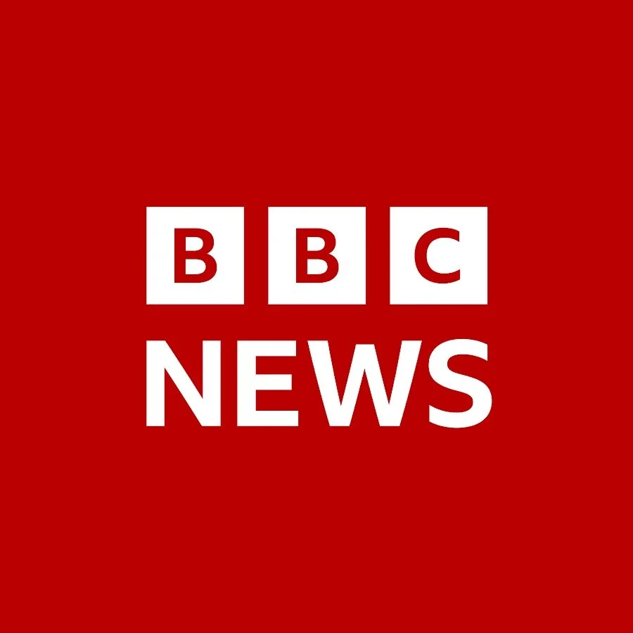 BBC News logo with red background, white text, and three white squares containing the letters B, B, and C.