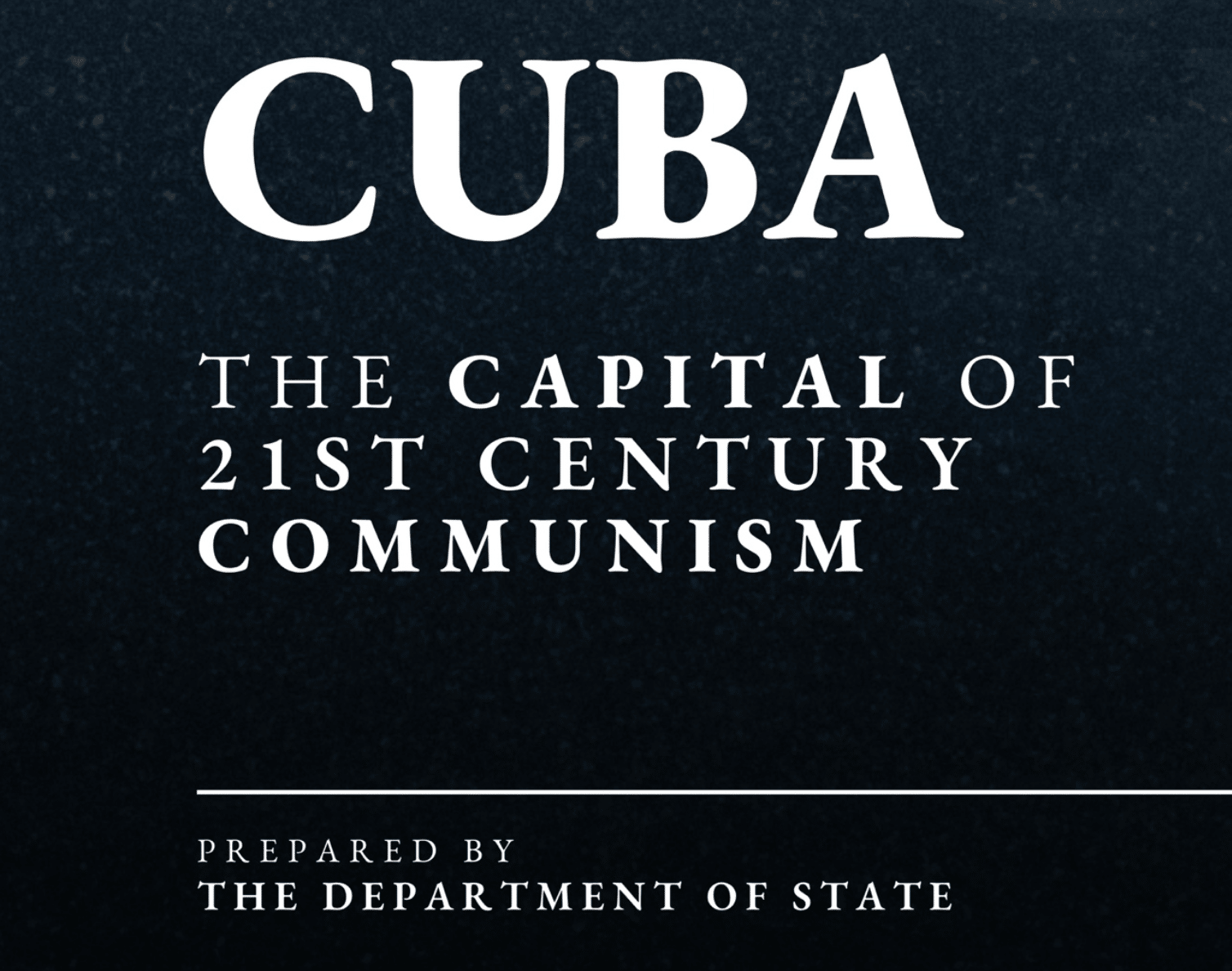 From the front page of the 100-page State Department report.