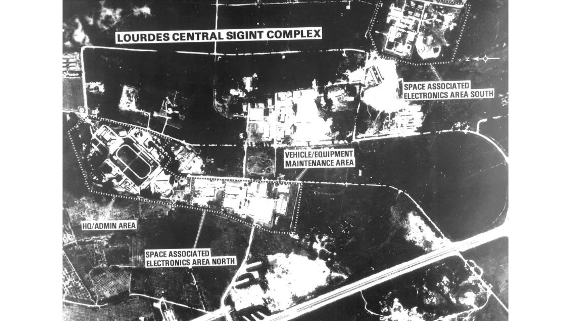 A map of the Lourdes base released by the U.S. government. PHOTO: Federation of American Scientists​