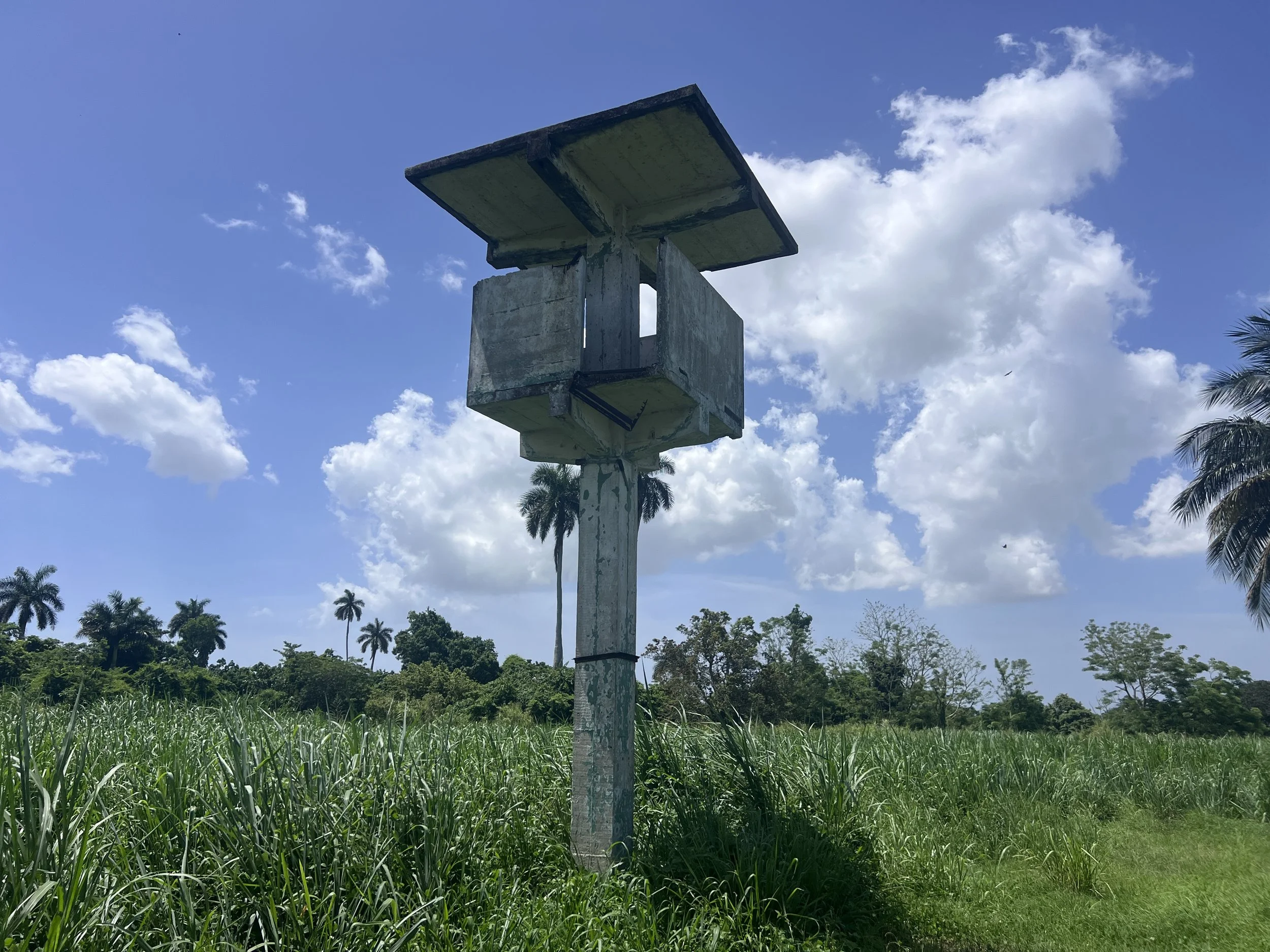 This abandoned watchtower is one of the few structures left from the Lourdes spy base in Cuba. PHOTO: Reed Lindsay