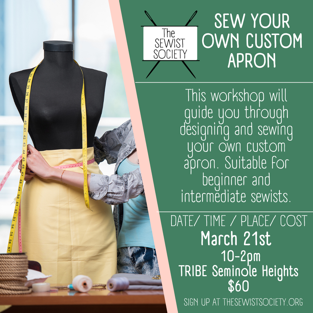 Apron Making Workshop- Saturday 3/21
