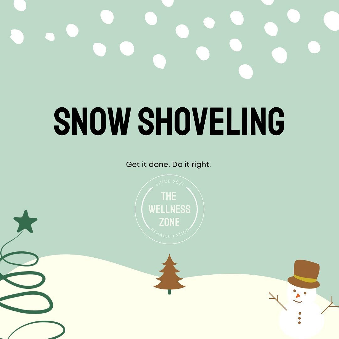 ❄️ It's that time of year again❄️

For some of us that means shovelling season! This can sometimes mean a bit of soreness. But, there's a few things that you can do to try and reduce shovelling-induced-soreness. 

Get ready to shovel by making sure y