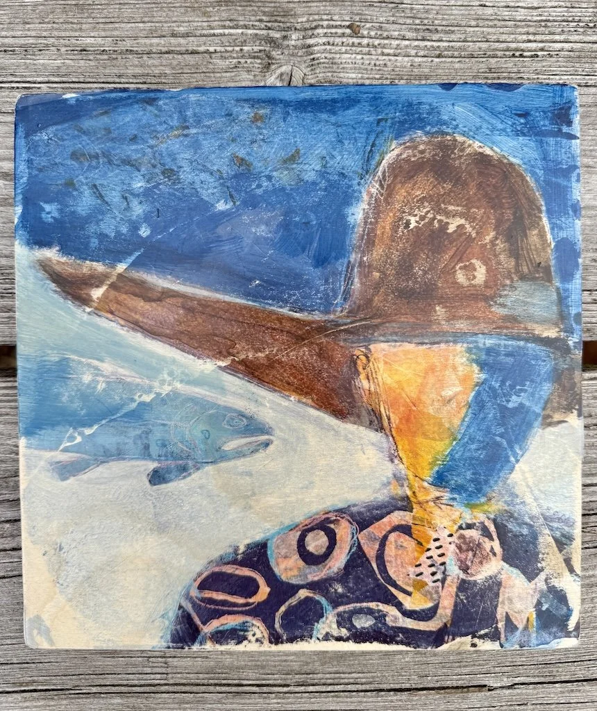 Trout Wrangler print on birch