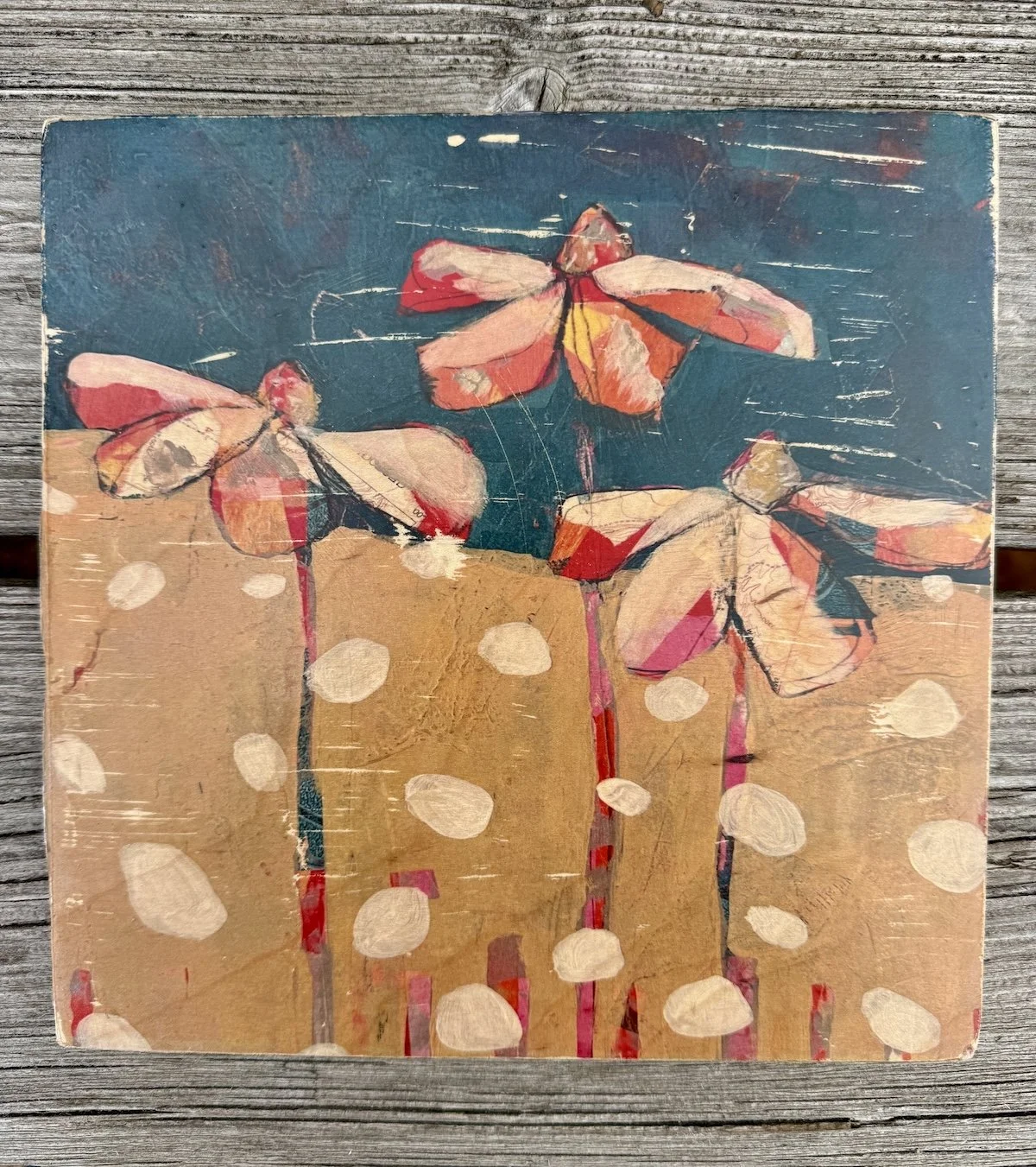 Snow Day print on birch