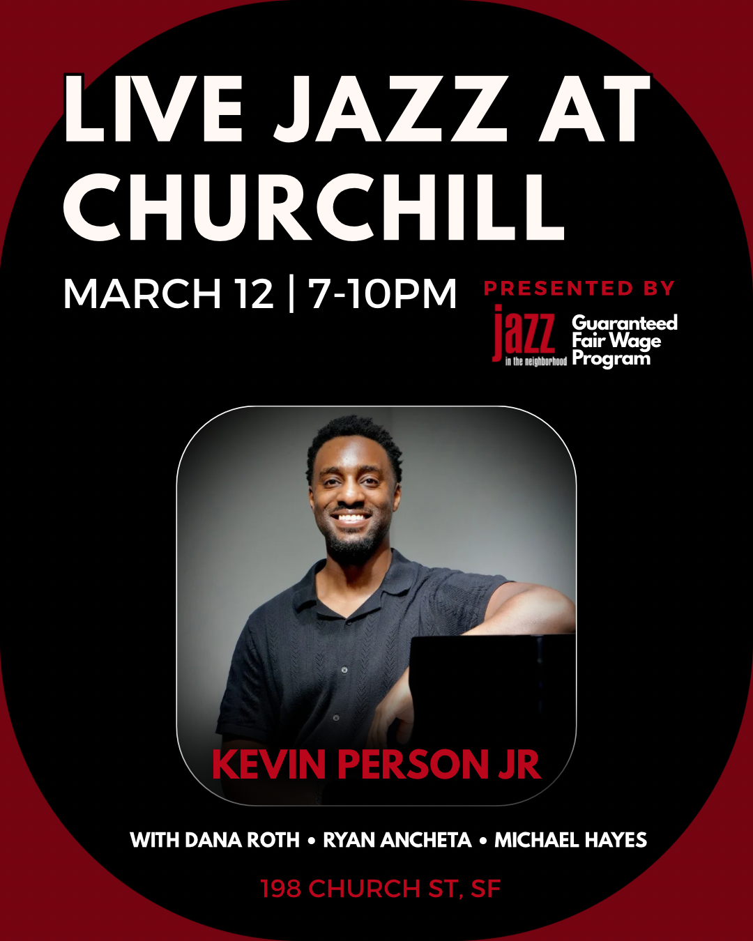 Live Jazz at Churchill — Every Second Thursday