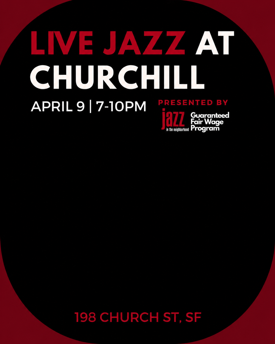 Live Jazz at Churchill — Every Second Thursday