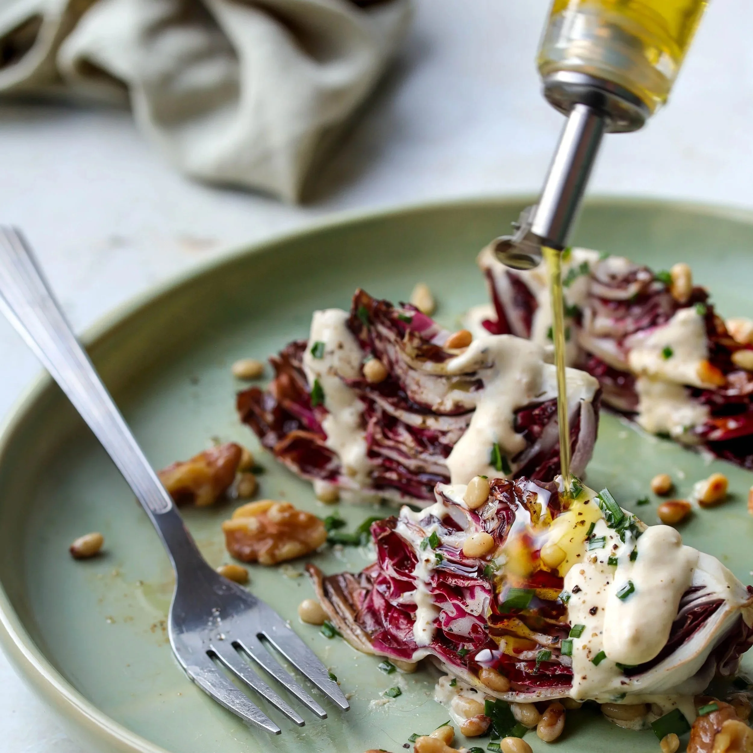Radicchio Salad with Creamy Horseradish Dressing