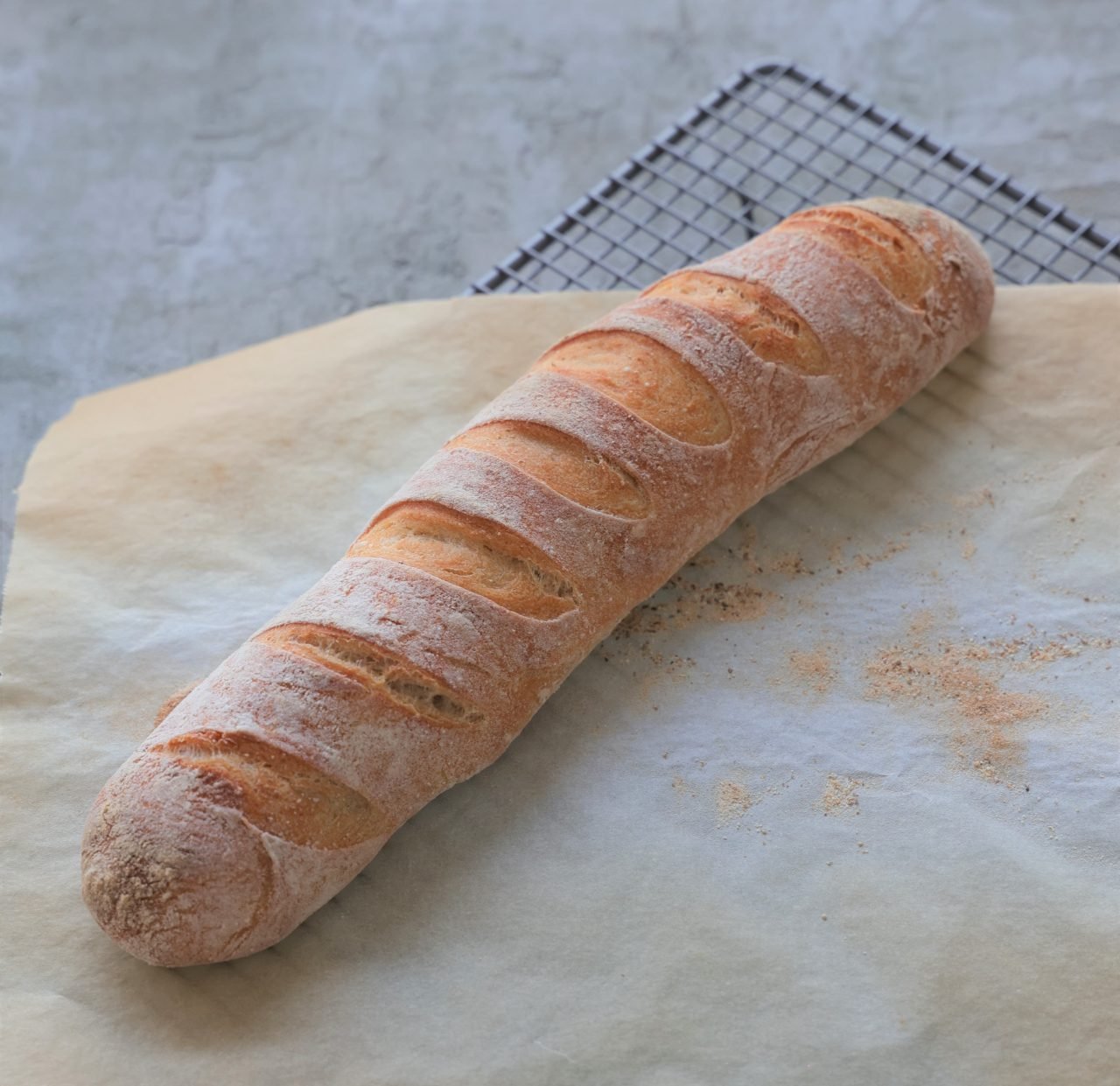 How to make a good French baguette at home, using basic supermarket ingredients and the simplest technique.