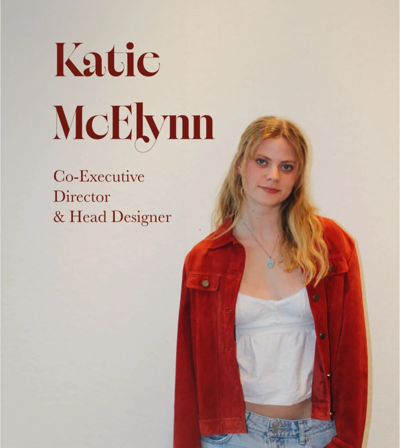 Introducing Katie! One of our co-executive directors and head designer of this year&rsquo;s fashion show!! 

&ldquo;I have been sewing for the TU fashion show for the last three years, and each year I am so proud of the work that the team puts into t