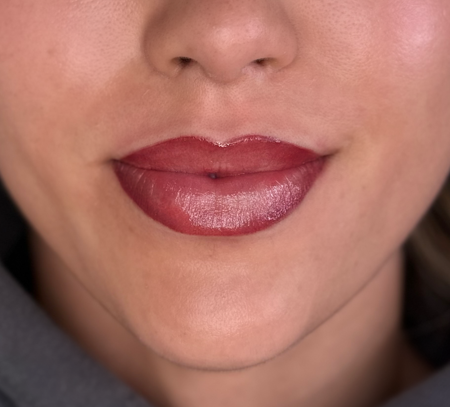 Healed lip blush