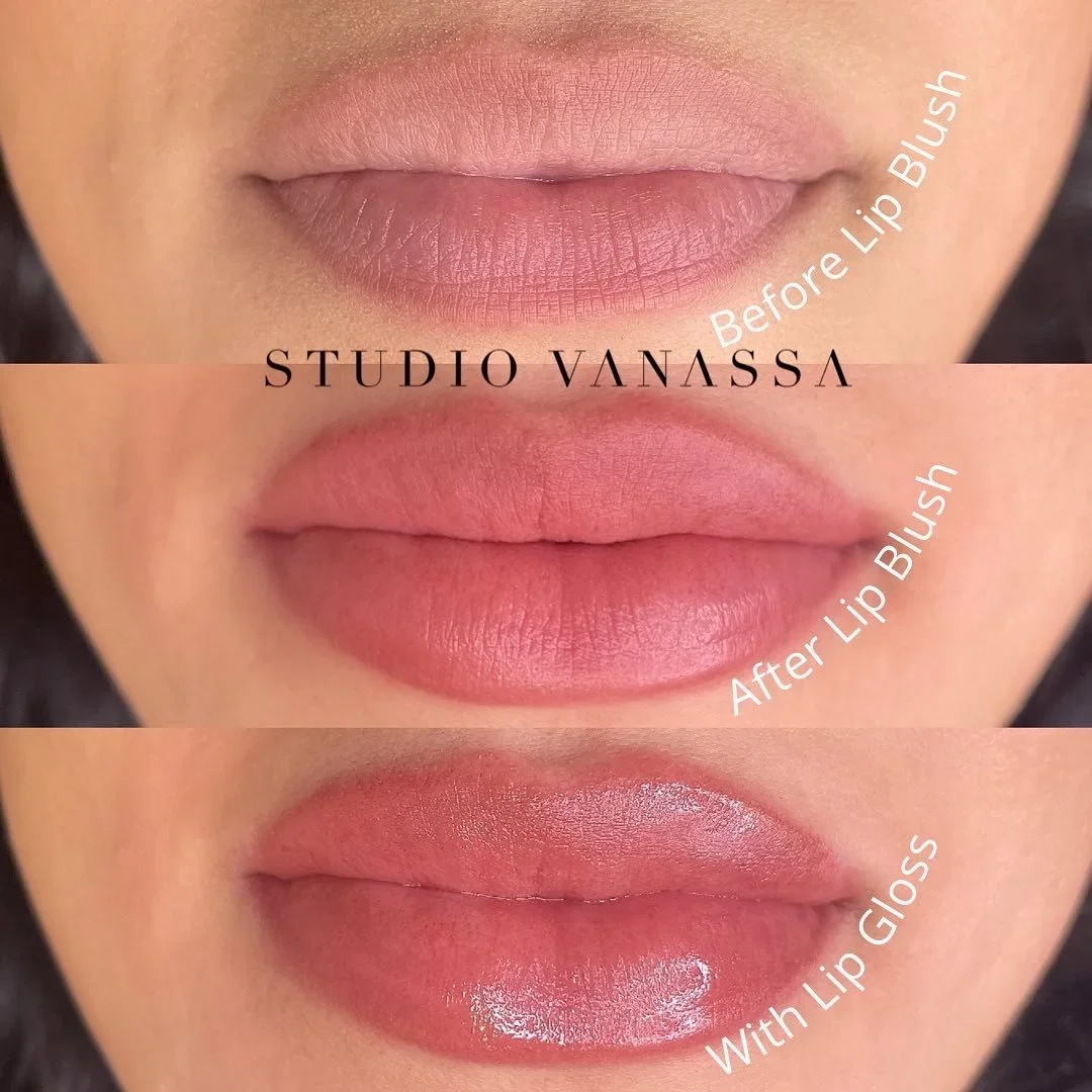 lip blush before and after
