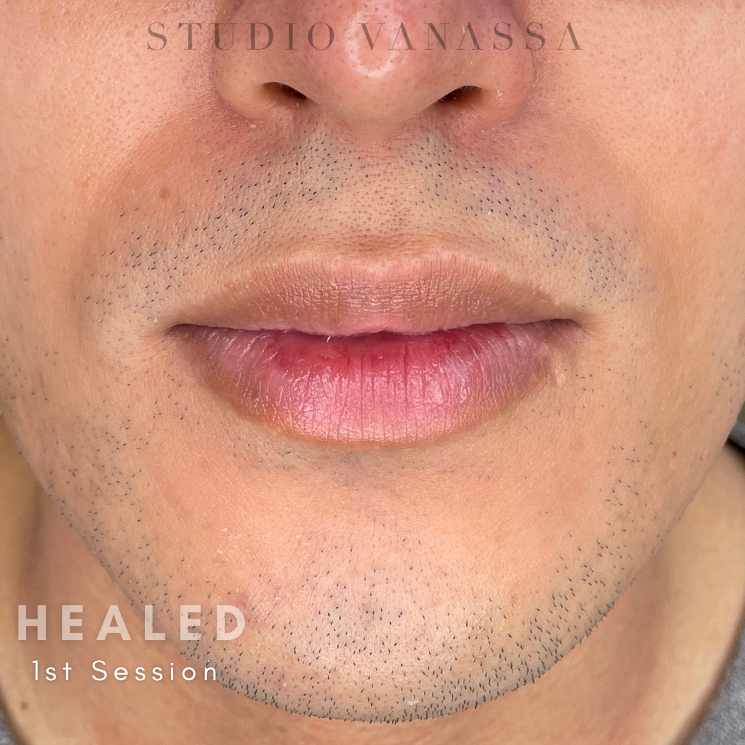 Best Male Lip Blush and Neutralization in Edmonton, Alberta at Studio Vanassa on Whyte Ave