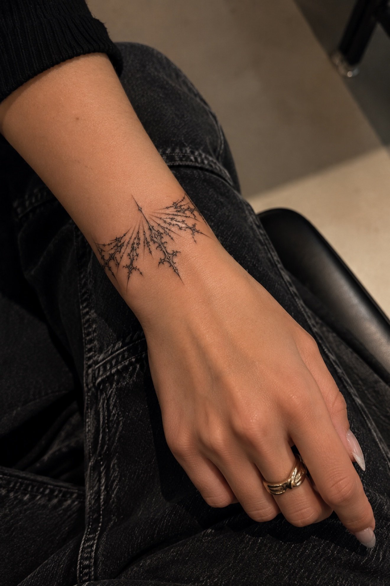 Ornamental lantern tattoo on forearm at Studio Vanassa in Edmonton