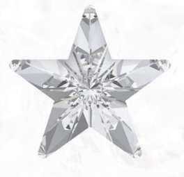 Clear star tooth gem