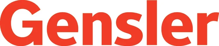 The Gensler logo: The word Gensler spelt out in red font