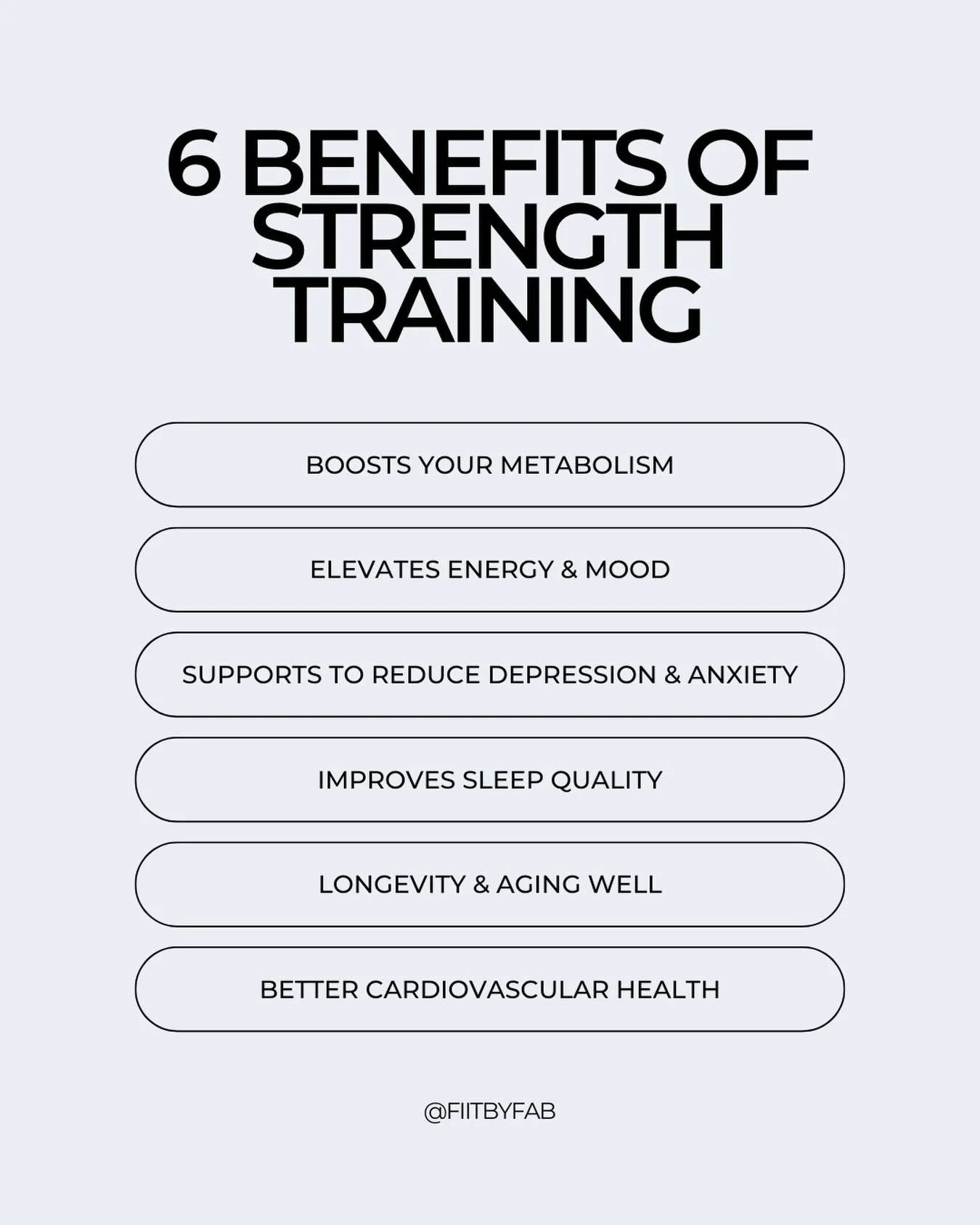 Why strength training? What&rsquo;s the hype?

Simply - it&rsquo;s one of the most effective ways to transform your body, mind and long-term health.

Here are six benefits - and honestly, there are so many more. Strength training is one of the best i