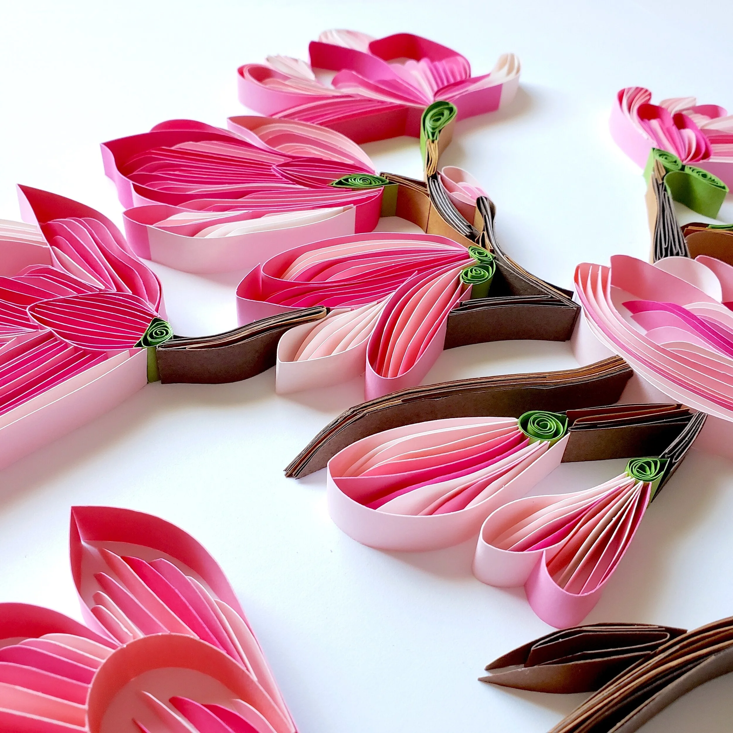 Zahra Ammar Paper Quilling Pink Magnolia Flowers 5.jpg