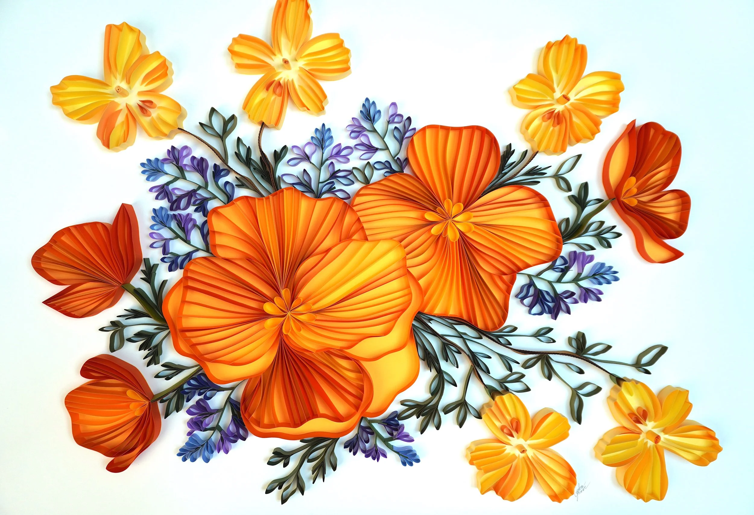 Zahra Ammar Paper Quilling Art Kaiser Permanente San Marcos Bloom 34 .JPG