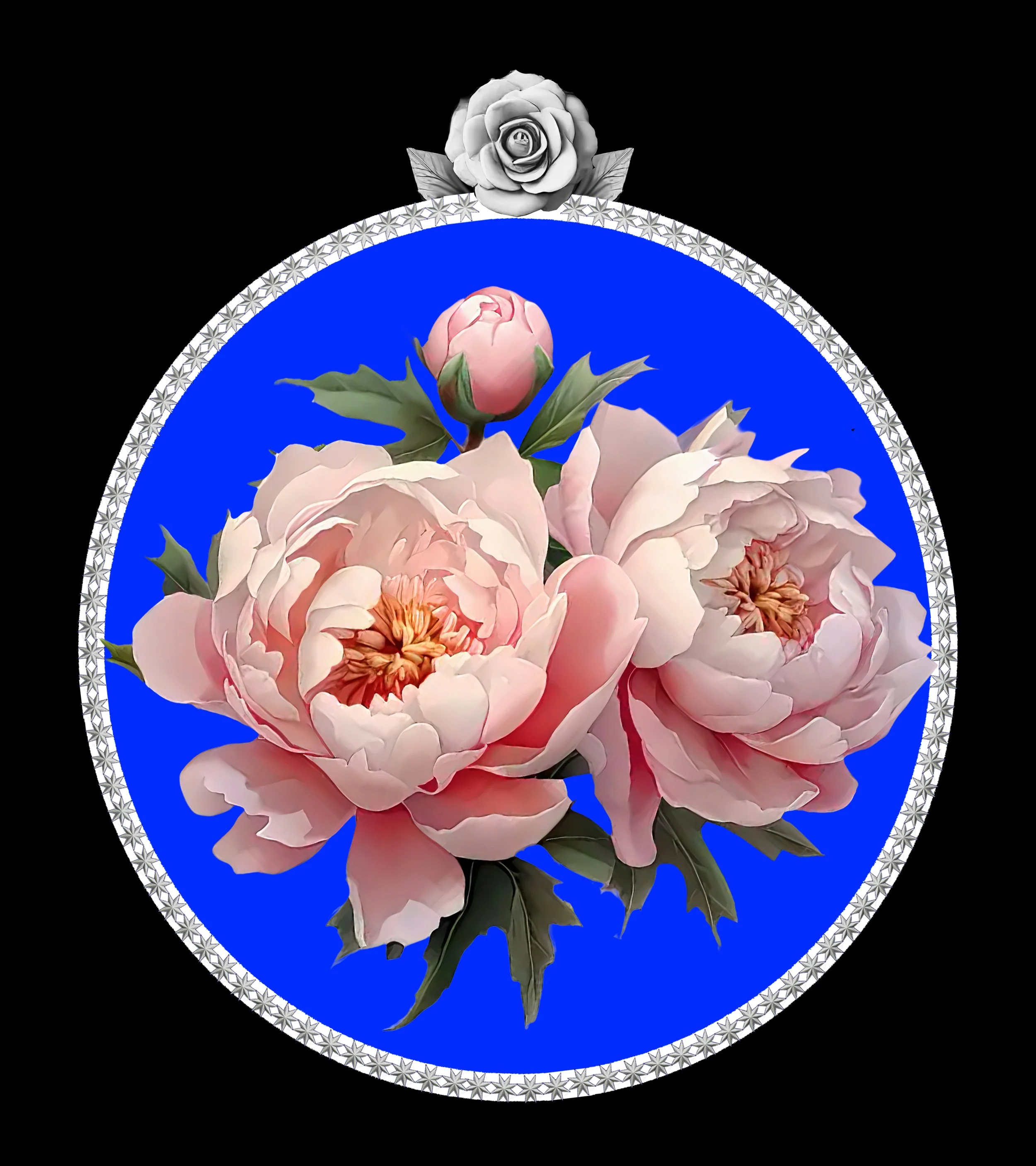 FLOWER DESIGNS   CIRCULAR FRAME   FLOWER #14.JPG