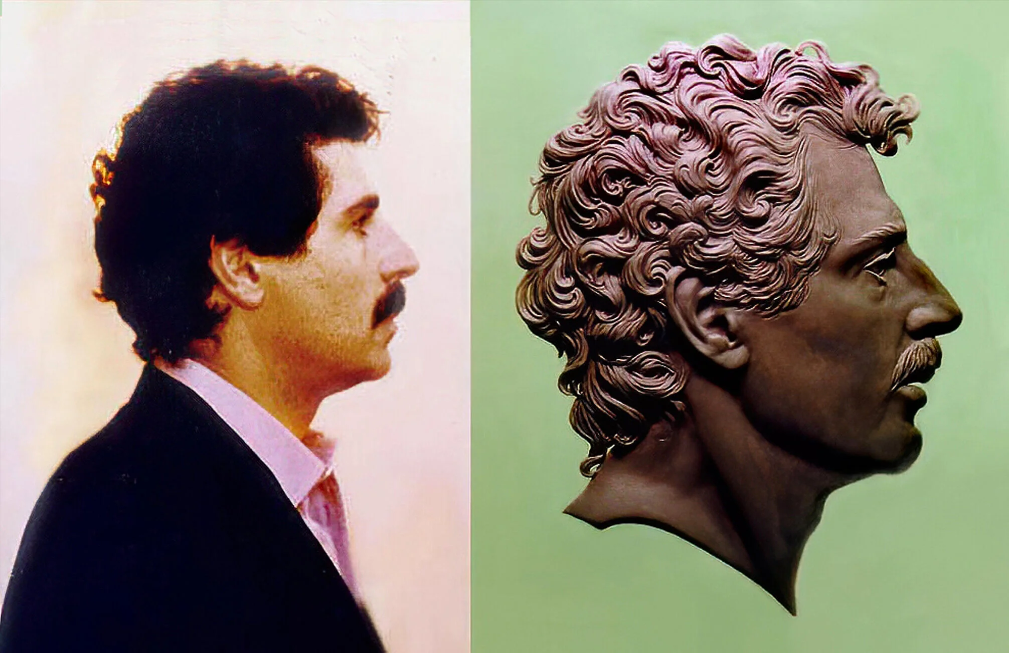  JOHN KENOSIAN 
Photo Beside Relief 
Life-size ~ Commissioned Relief