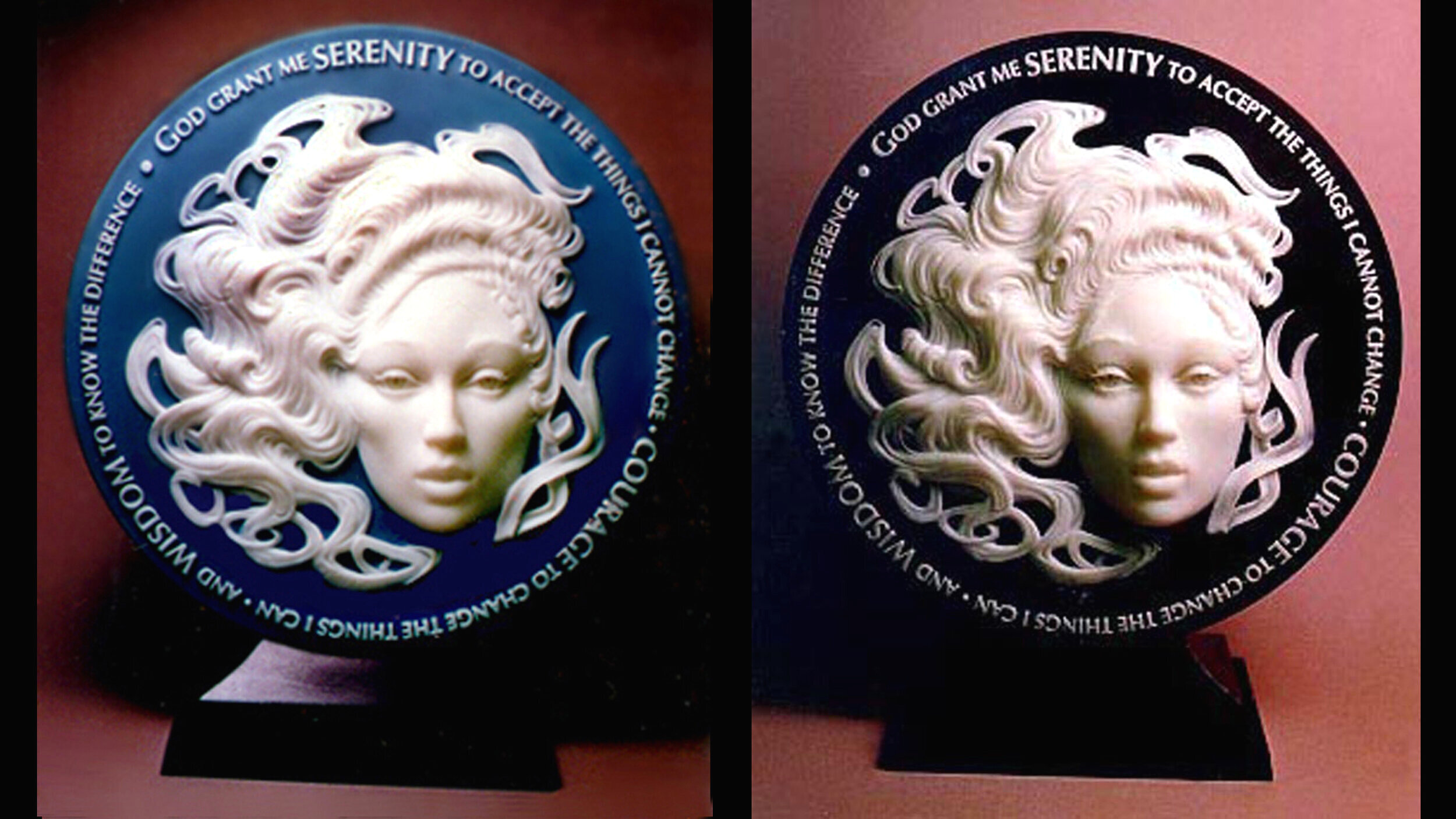  SERENITY MEDALLION  
5" Diameter ~ Jasperware Porcelain