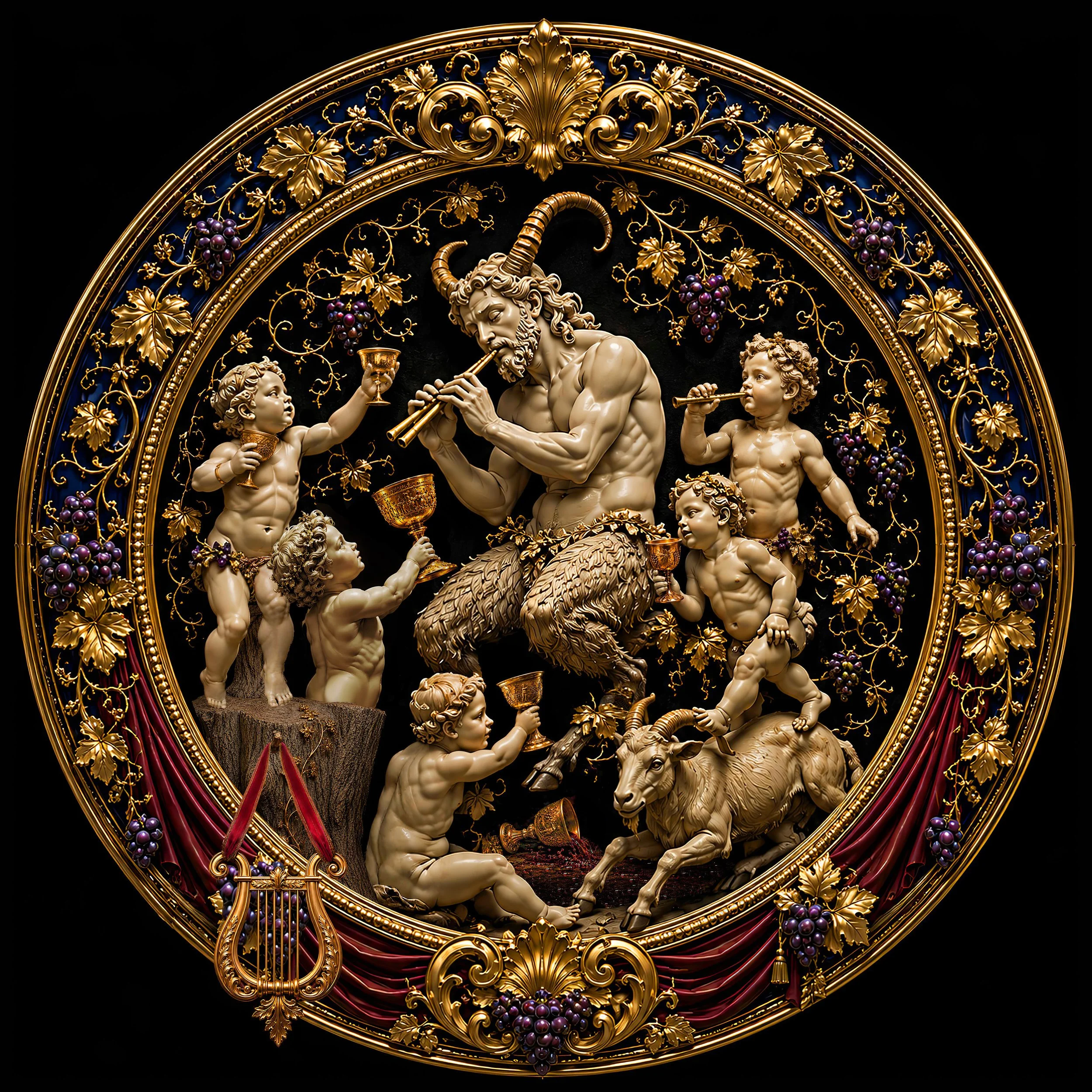 PAN & THE VINTAGE OF JOY 
A MOONLIT BACCHANAL OF WINE, 
MUSIC & MERRY DELIGHT
