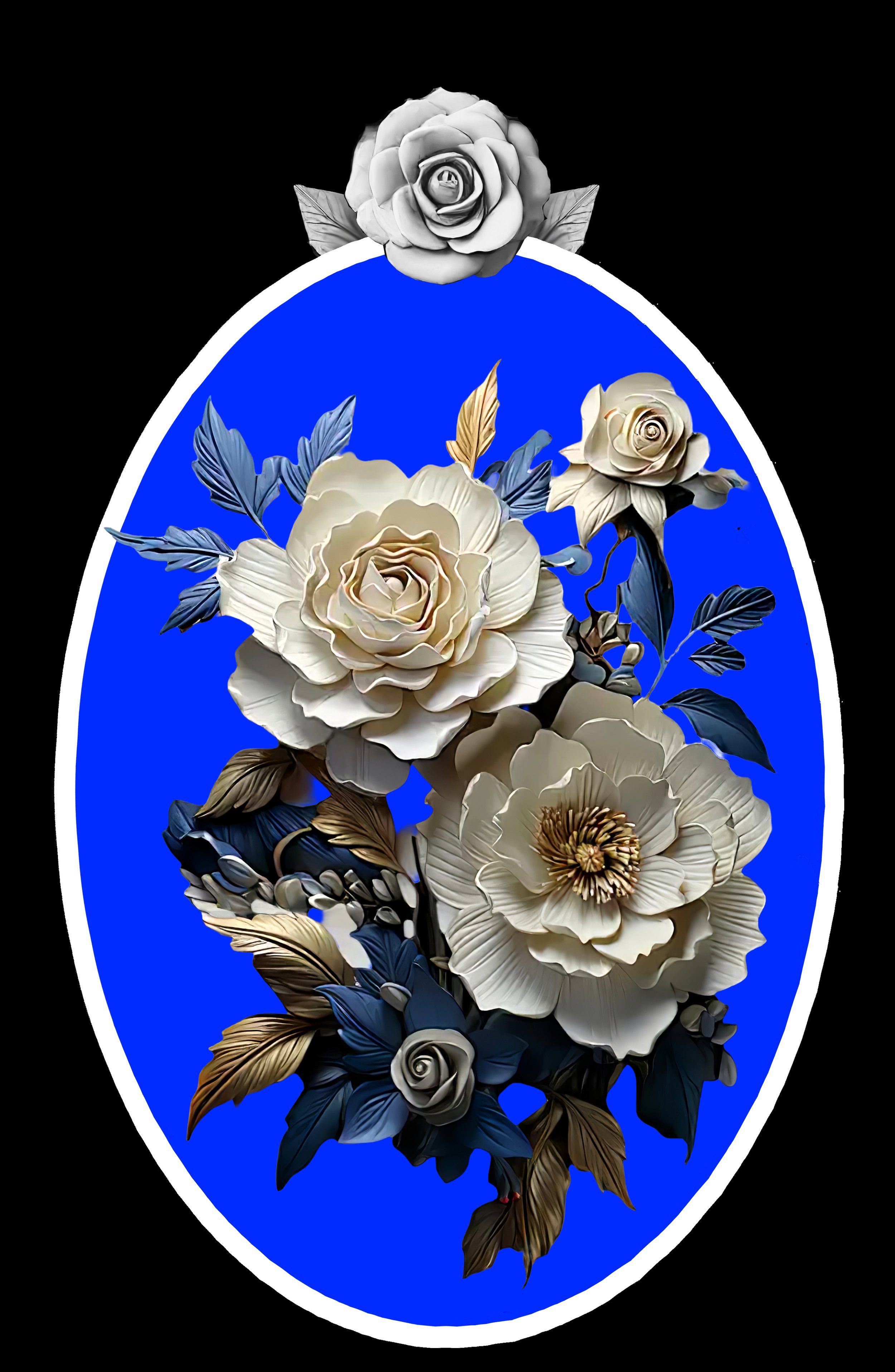 FLOWER PANELS   OVAL FRAME   FLOWER #10.JPG