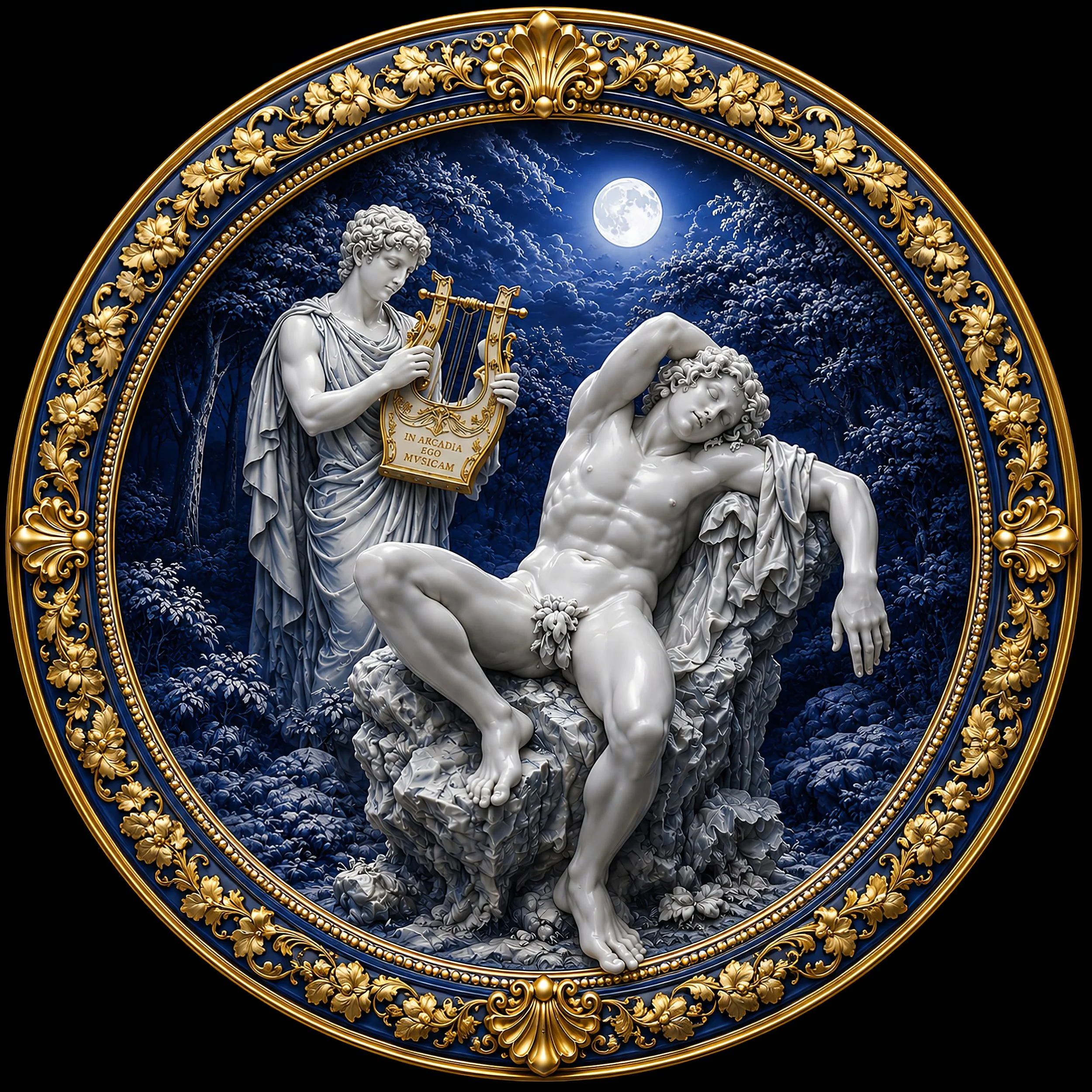 BARBARINI FAUN WITH ORPHEUS PLAYING THE KITHARA